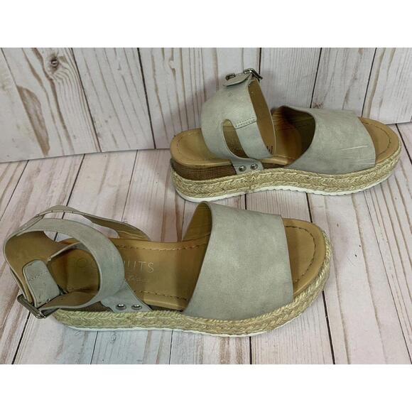 Coconuts by Matisse Wedge Ankle Strap Sandals‎ Topic Gray 6M - Picture 2 of 8